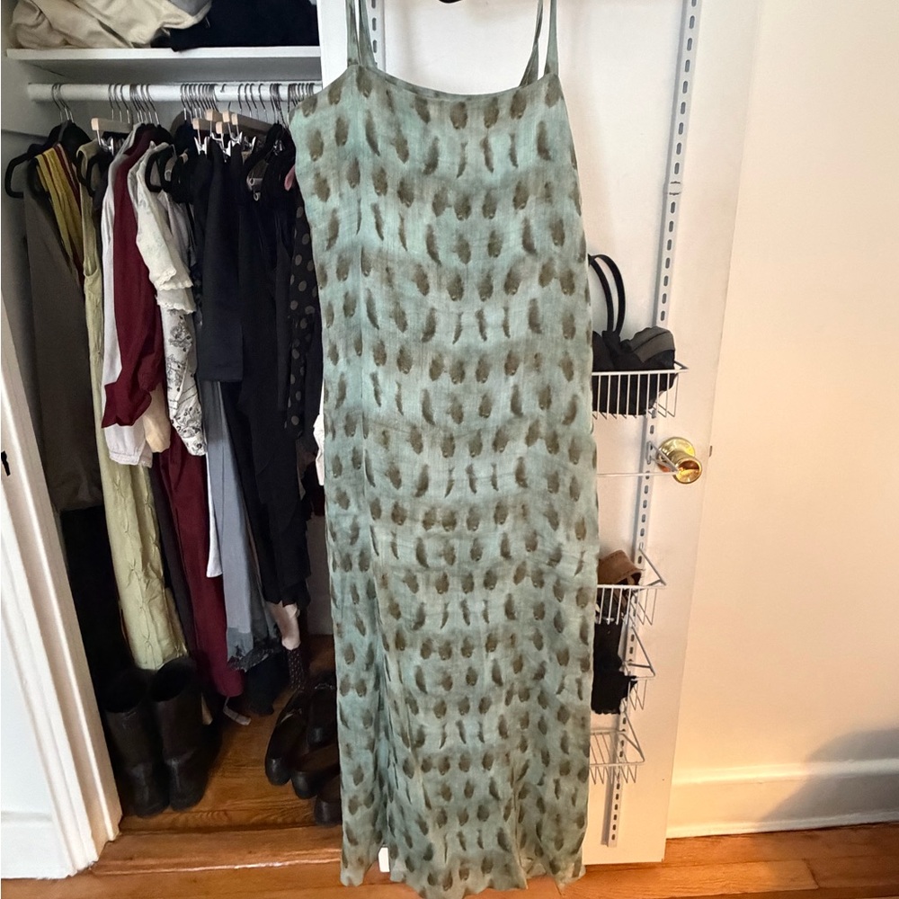 Cortana green blue dress